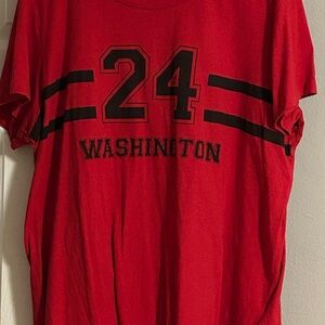 Zizzi Red Graphic Tee with Black Accents